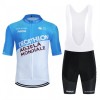 Set Fietsshirt + Korte Koersbroek 2024 Decathlon Ag2r Blauw Wit